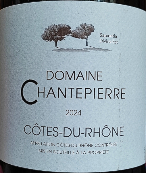 Domaine Chantepierre Cotes du Rhone 2024 AOC, Rotwein trocken 0,75l